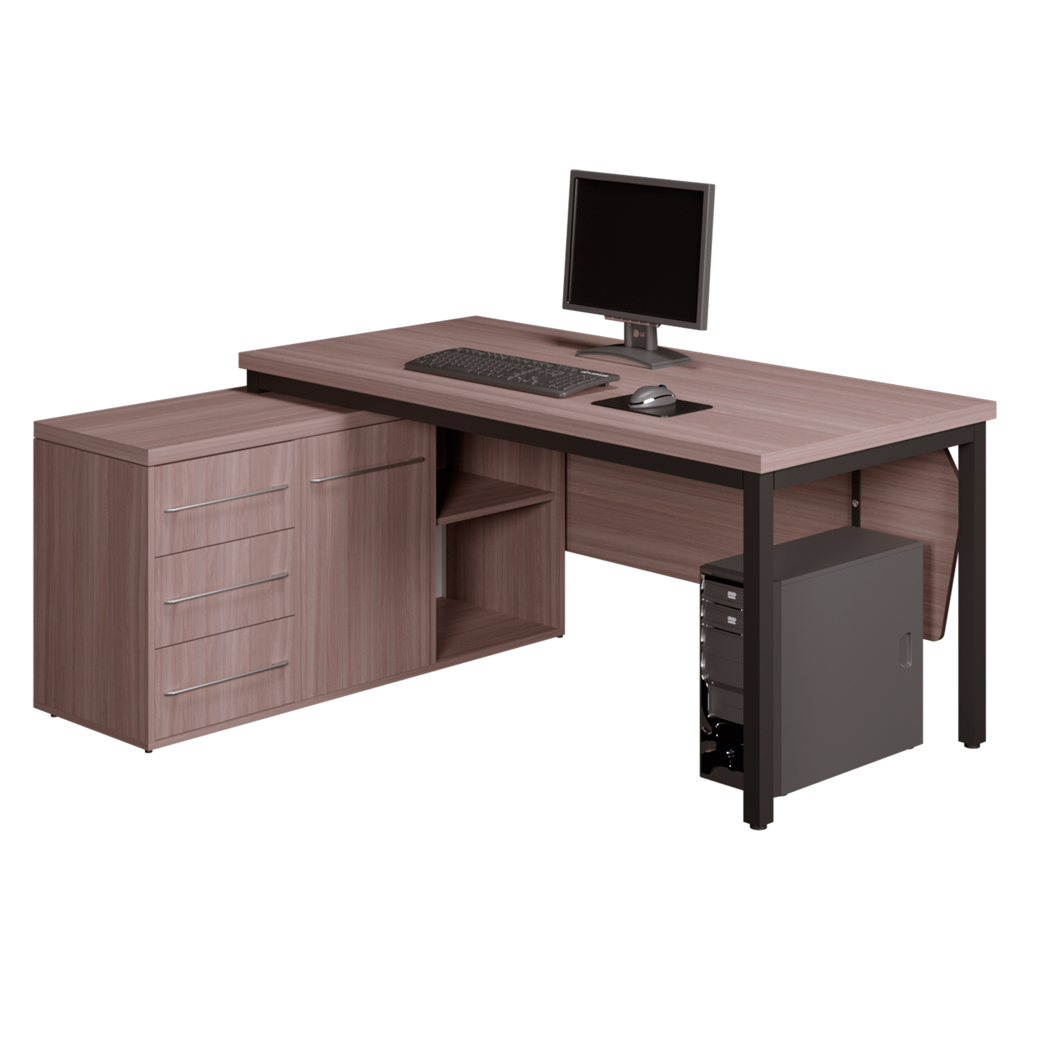 Стол с тумбой "Хантер" (1400х700 мм.)1