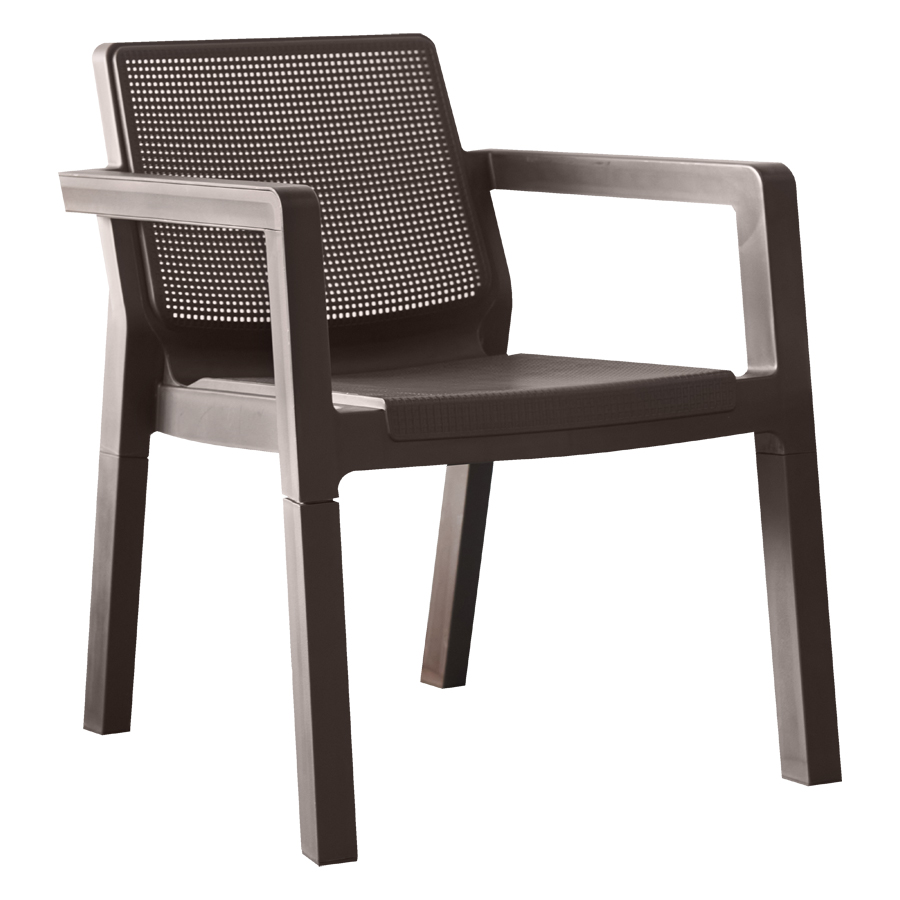 Кресло пластиковое "Palma" №571 (коричневый) (И-HB)