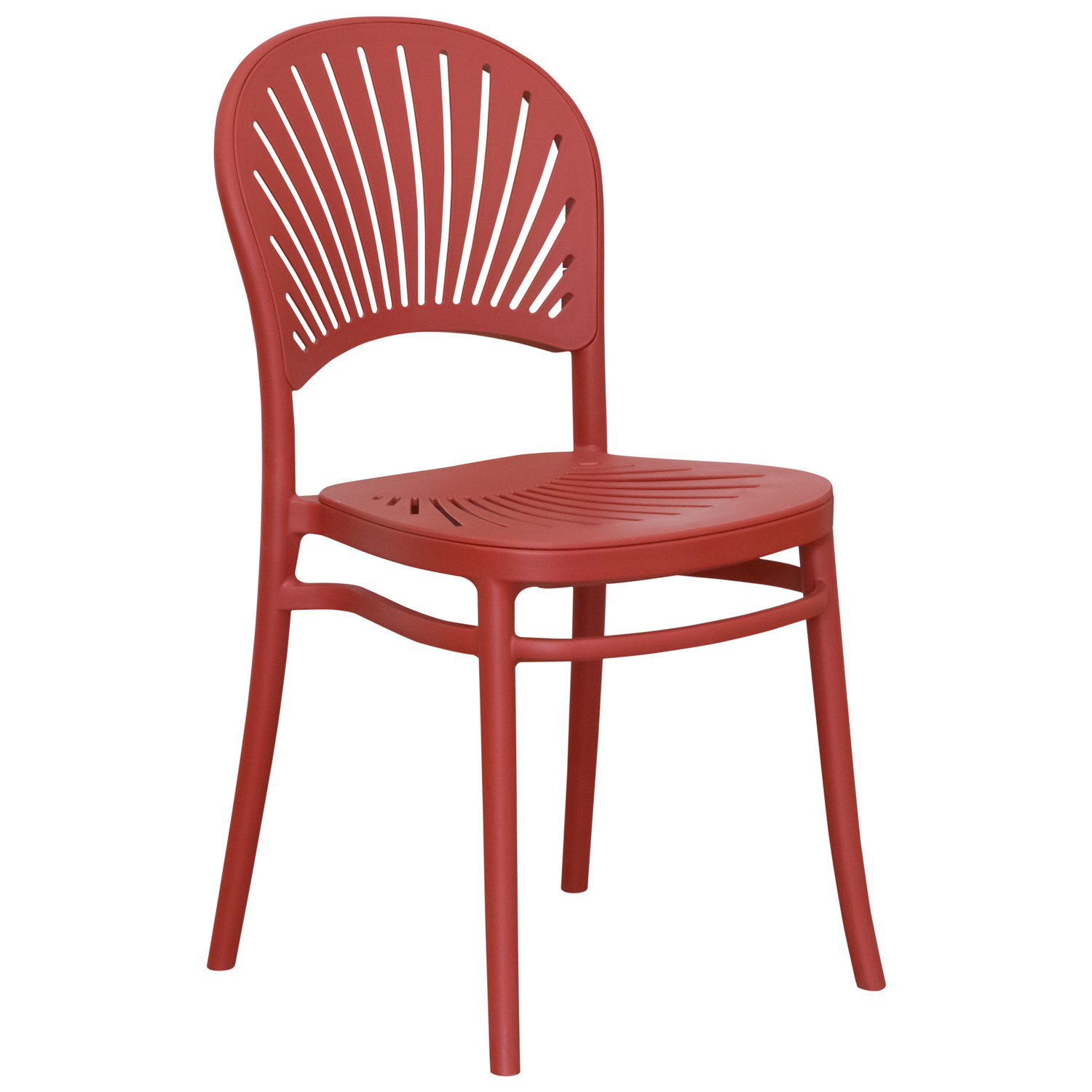 Стул пластиковый №РС-177-66011 (красный) (ВИ)