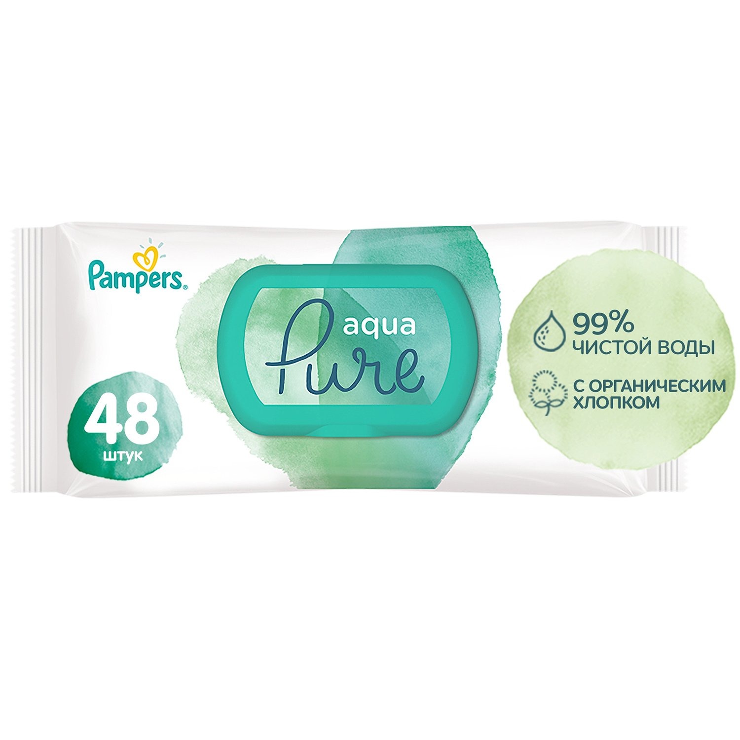 Детские влажные салфетки Pampers "Aqua Pure" 48 шт.