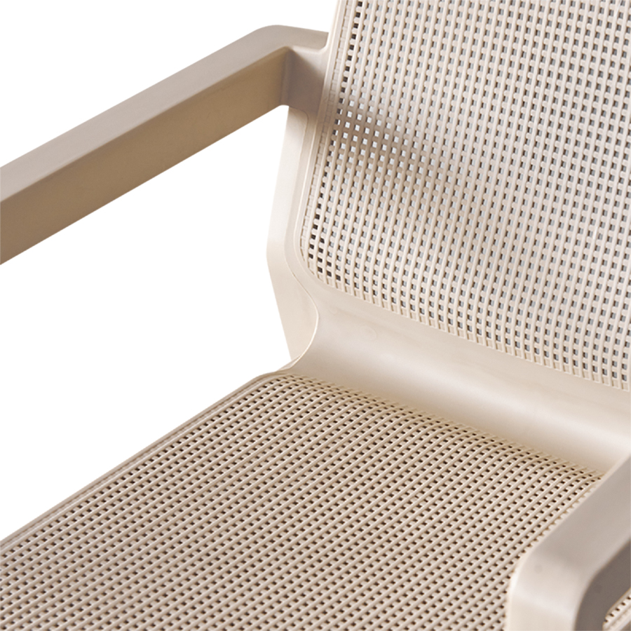 Кресло пластиковое "Palma" №571 (светло-бежевый) (И-HB)4