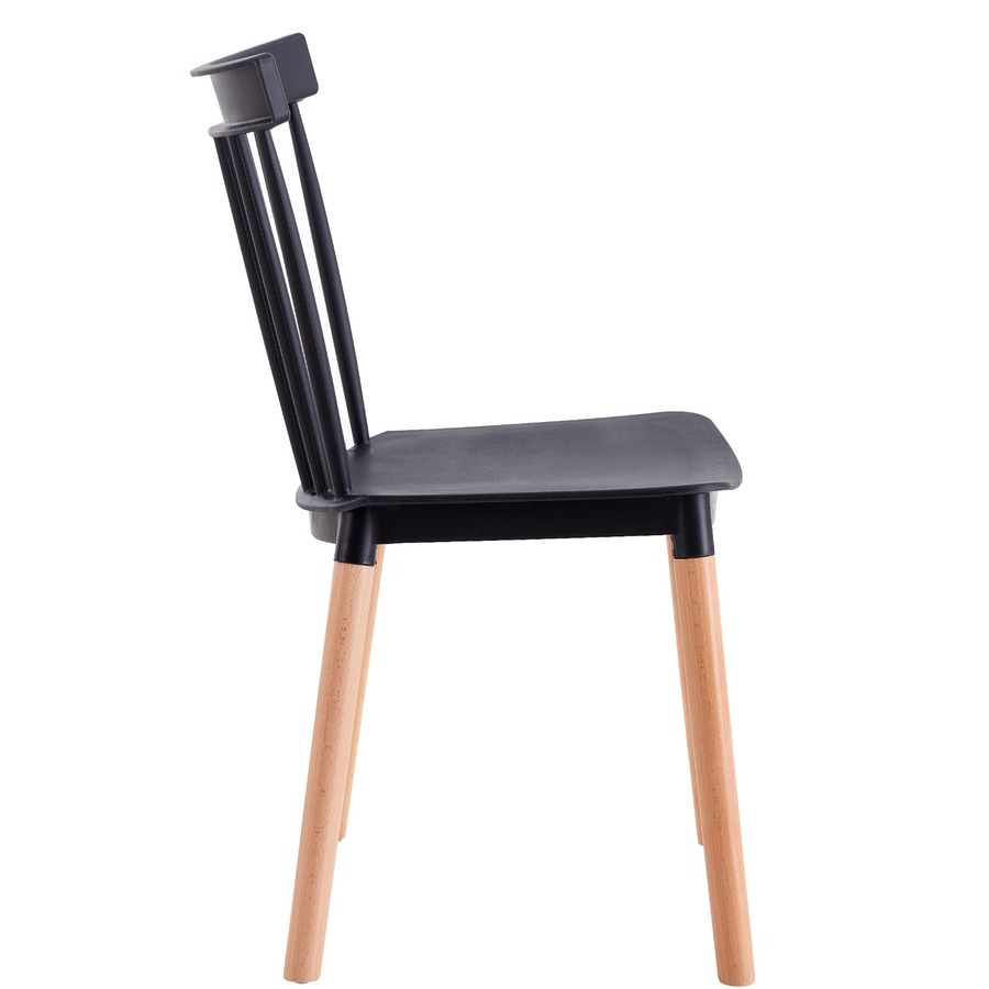 Стул пластиковый "C14" чёрный0