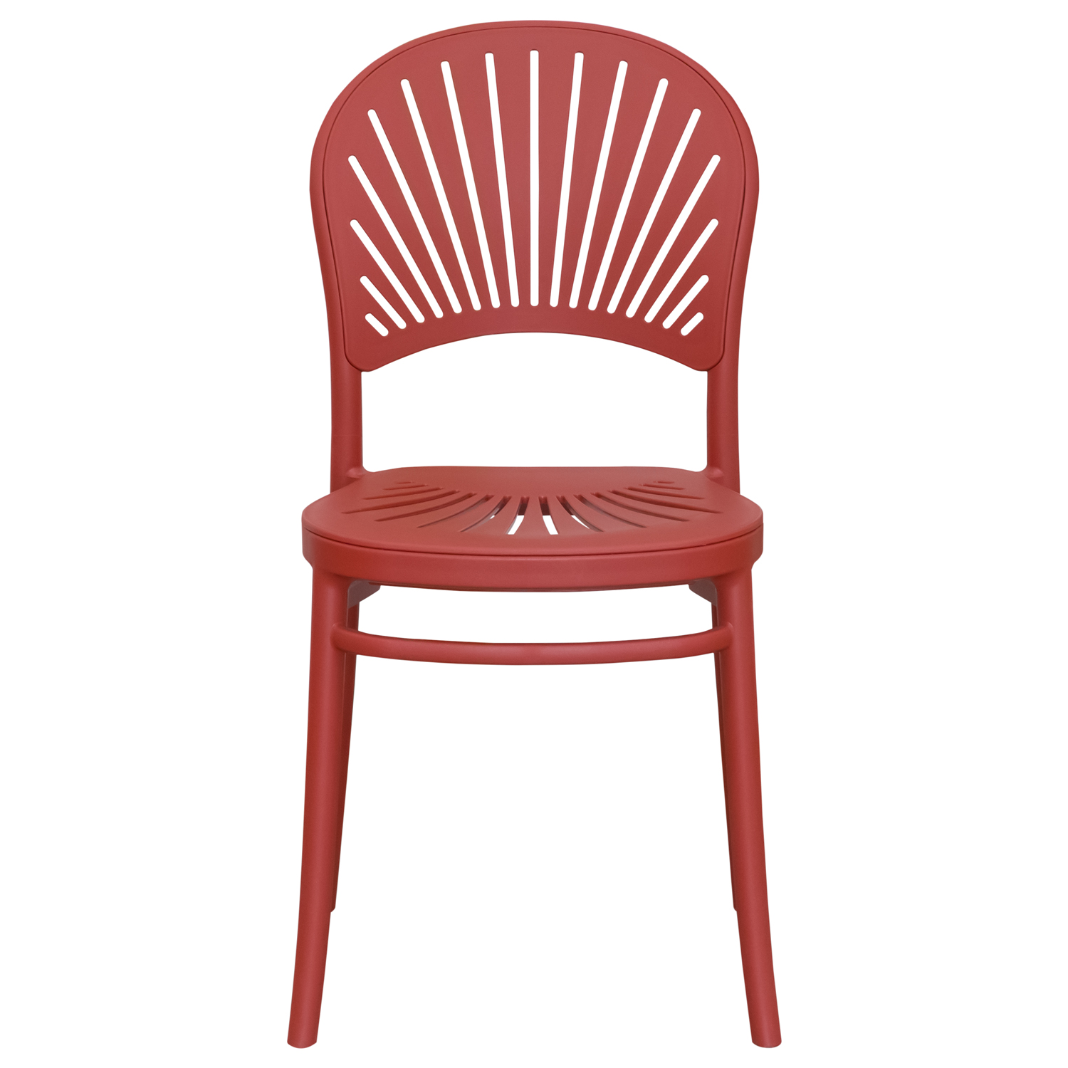 Стул пластиковый №РС-177-66011 (красный) (ВИ)0