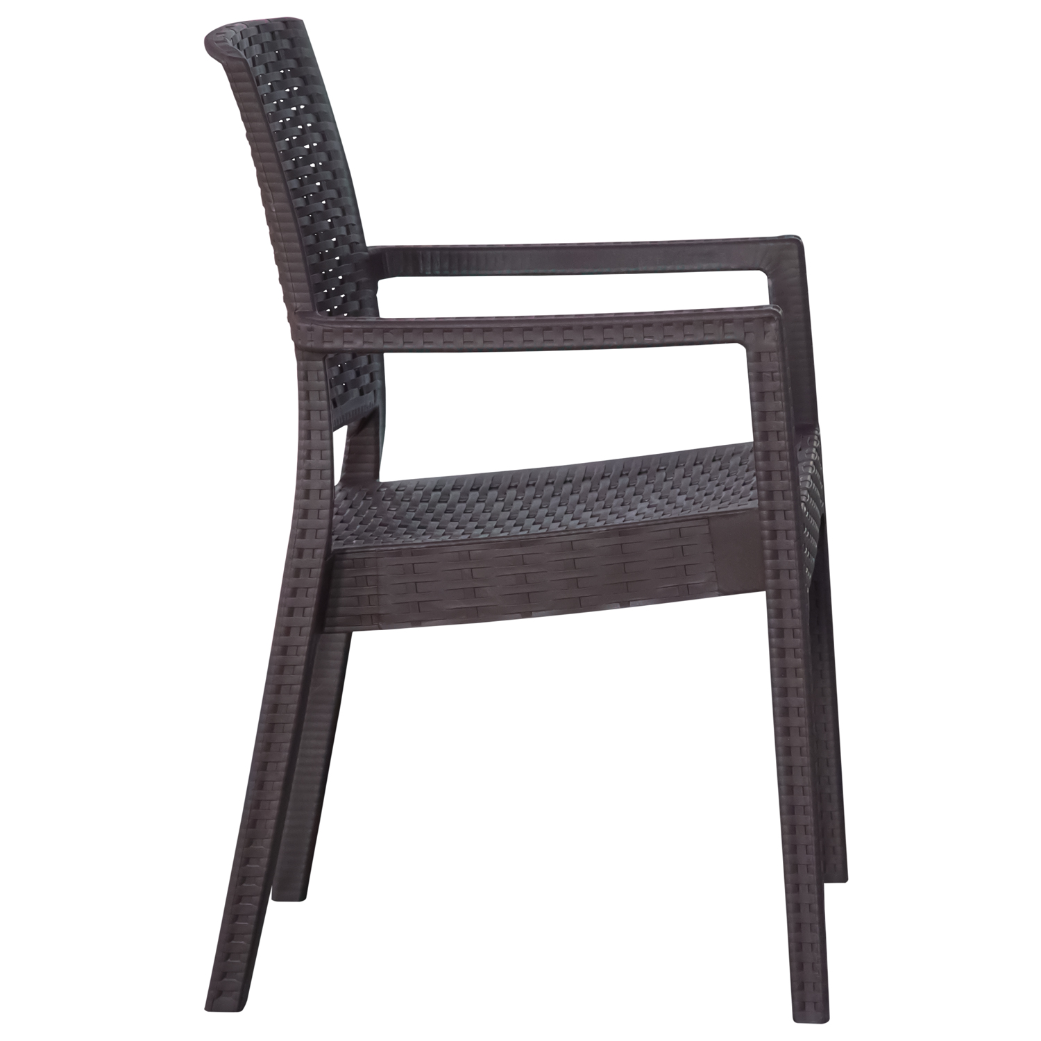 Стул пластиковый "Rattan" с подлокотником (Besa-Турция)1