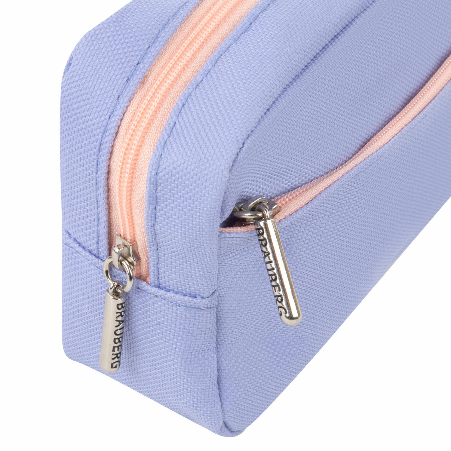 Пенал мягкий BRAUBERG PASTEL, 2 отделения, голубой, 21х9,5х5 см, 2722770