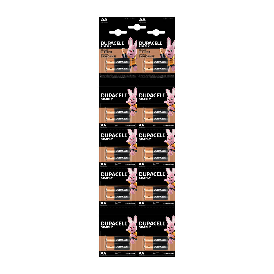 Батарейка "Duracell" №Simply AA 2X10CRD mon