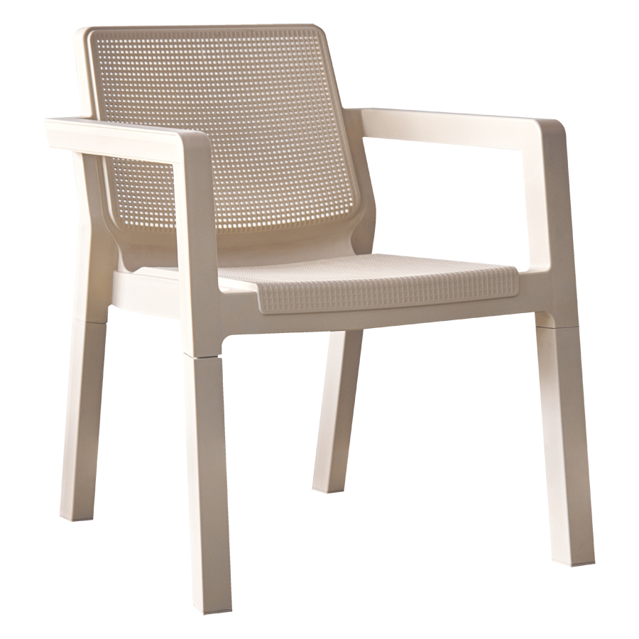 Кресло пластиковое "Palma" №571 (светло-бежевый) (И-HB)