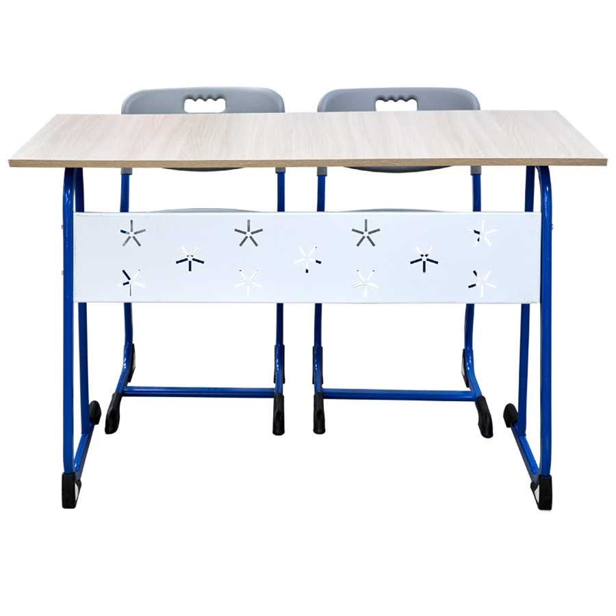 Парта школьная 2-х местная KZ (с ЛДСП столешницей ) + 2 стула0