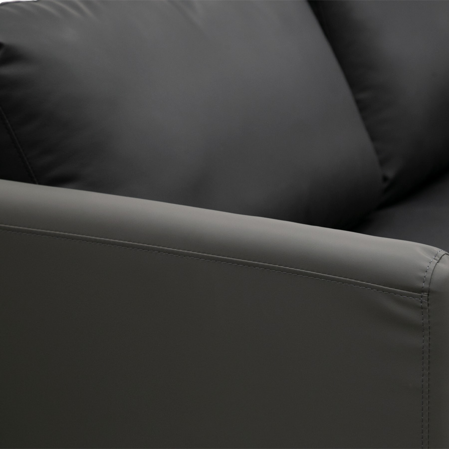 Комплект мебели: диван + 2 кресла №SF-077 (чёрный/серый) (ВИ)2