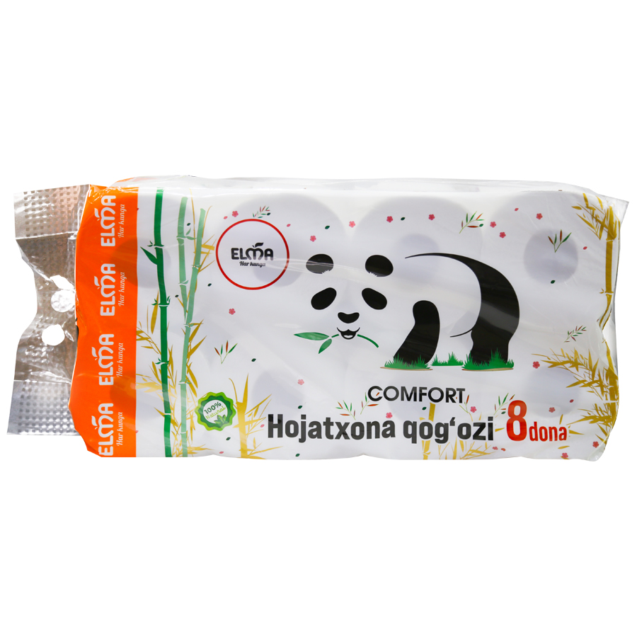 Туалетная бумага Panda Asian pack Comfort 8 шт. №102 Elma (Узб)