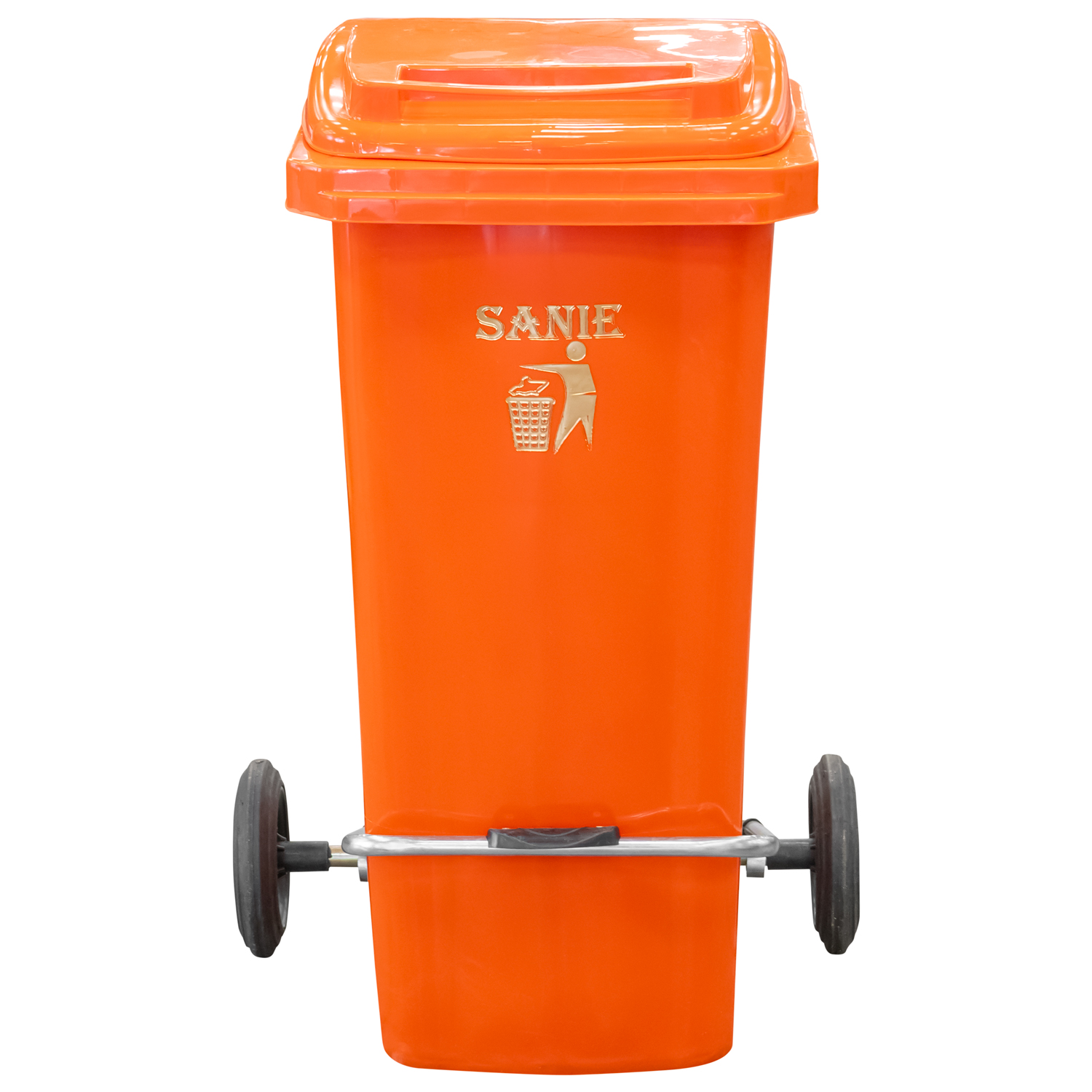Бак мусорный 120 л на колесиках, с педалью №B310P Sanii (И)0