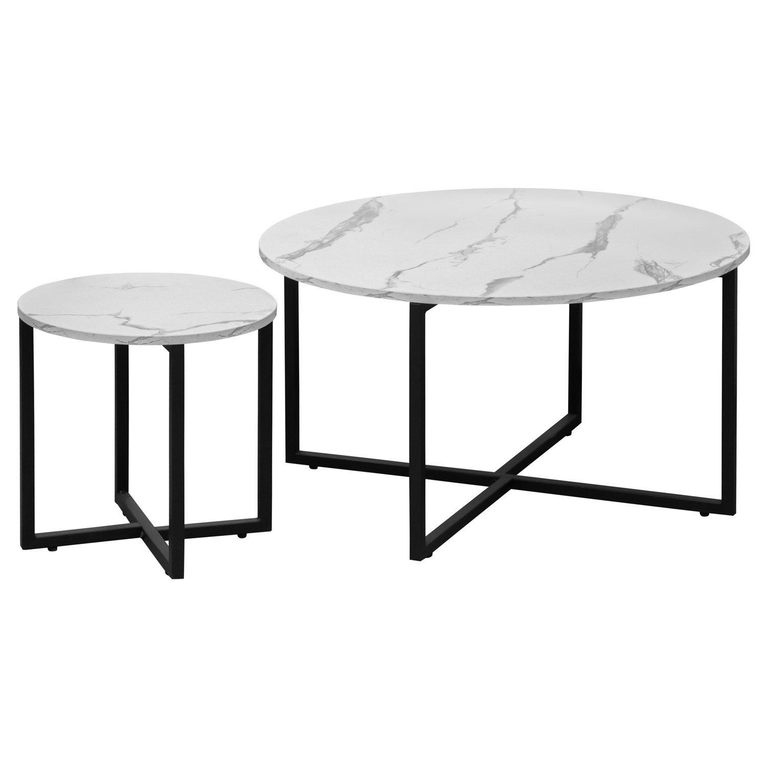 Стол журнальный №СТ8040 (белый/черный) (ВИ)