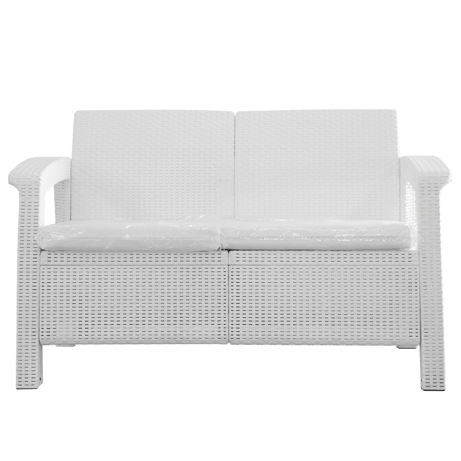 Комплект мебели: диван + 2 кресла + стол, пластик Rattan №205 (И-HB) 0
