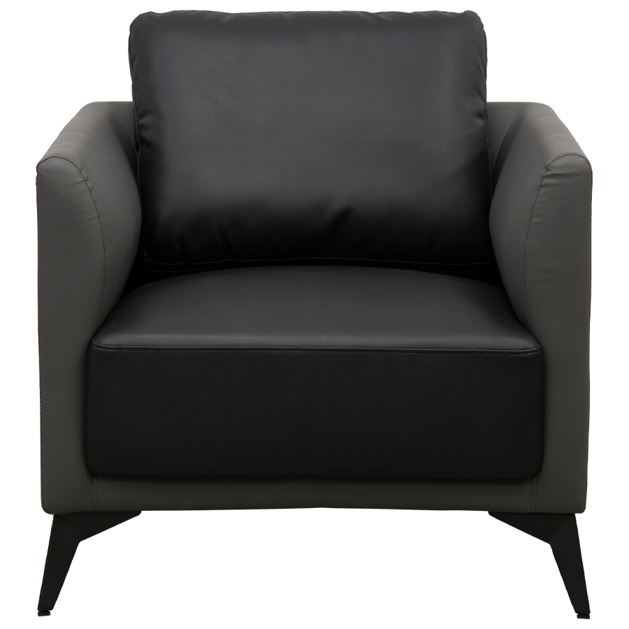 Комплект мебели: диван + 2 кресла №SF-077 (чёрный/серый) (ВИ)1