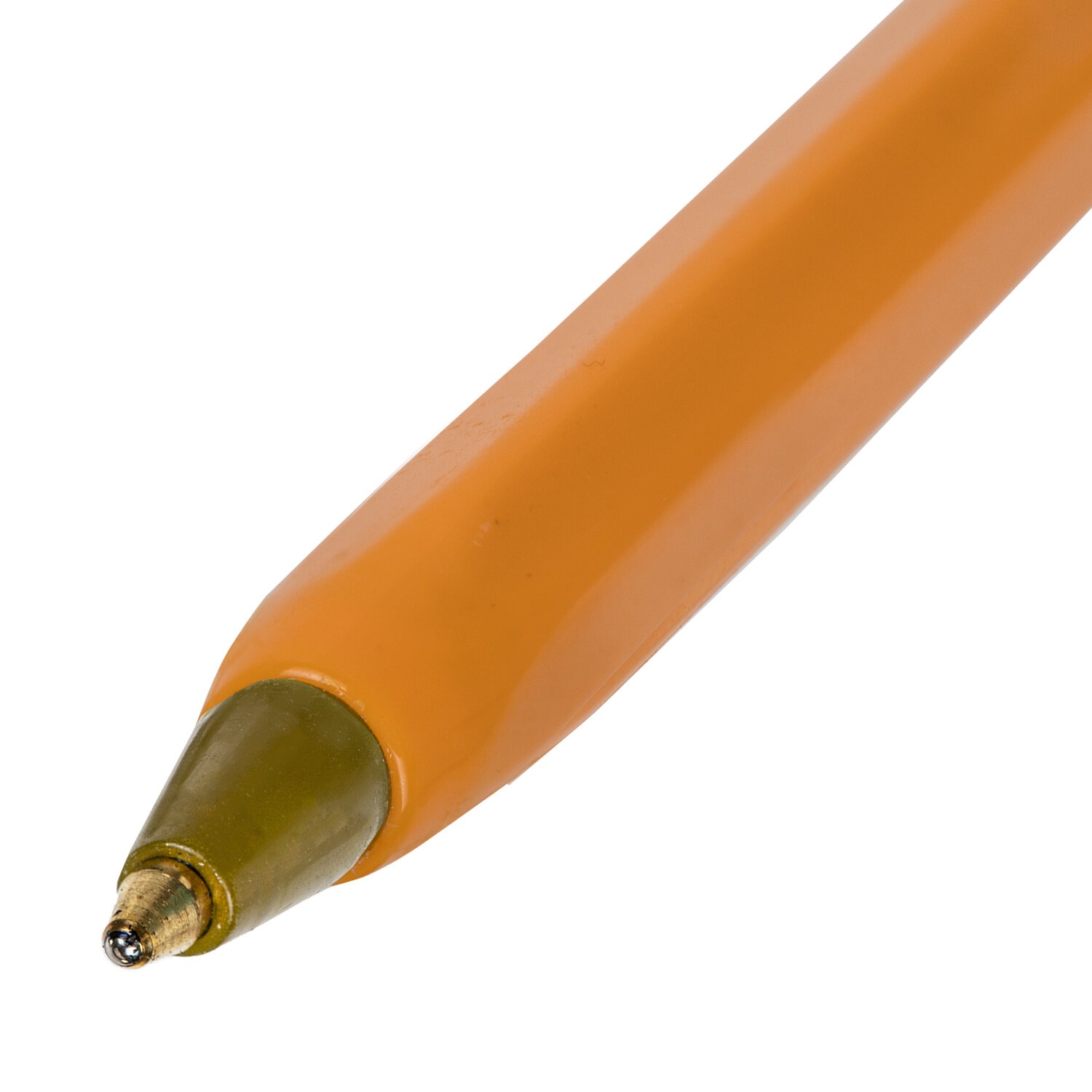 Ручка шариковая STAFF "Basic Orange BP-01", письмо 750 метров, СИНЯЯ, длина корпуса 14 см, узел 1 мм, 1437400