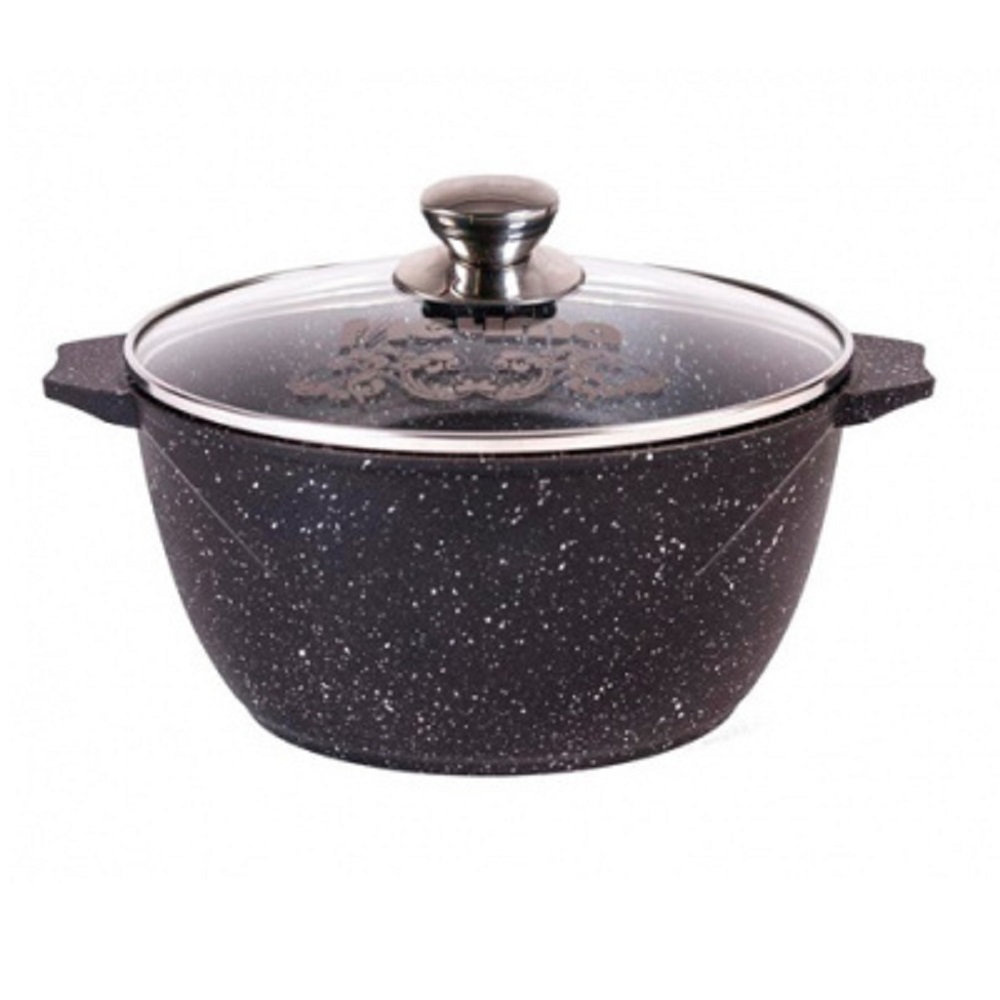 Кастрюля 8 л. № 48802 АП Гранит black