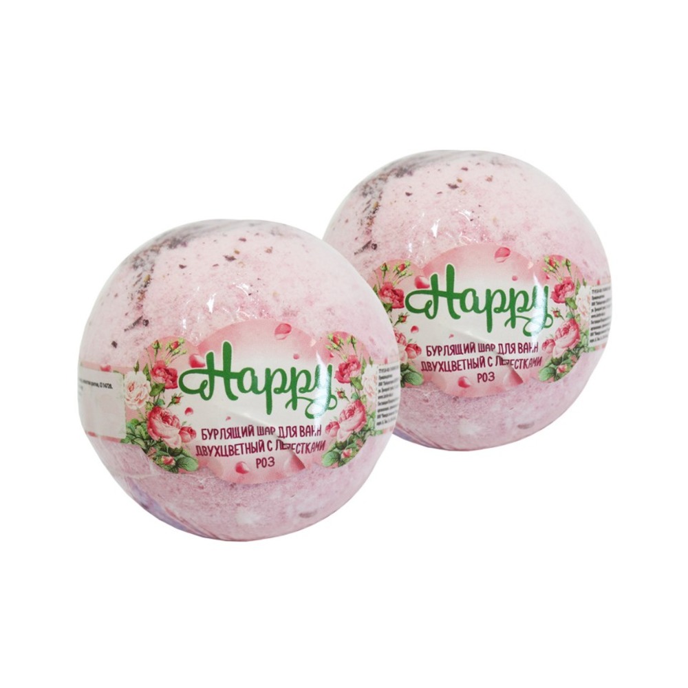 Бурлящий шар для ванны 130 гр. "Happy"1