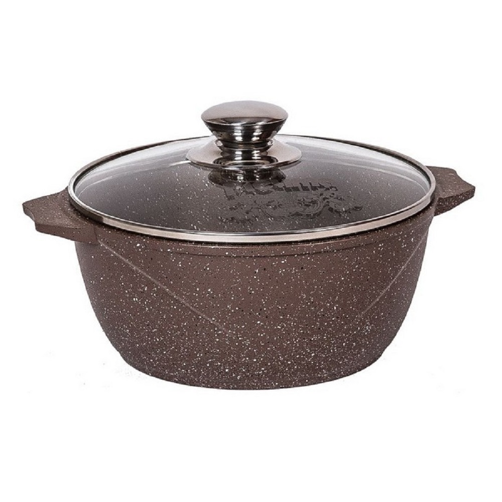 Кастрюля 8 л. № 48806 АП Гранит brown