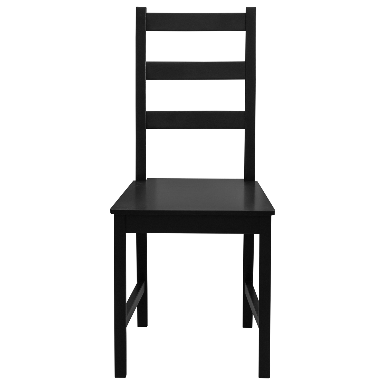 Столовый комплект от производителей IKEA: стол + 4 стула "Ladder Back" (чёрный) (ВИ)4
