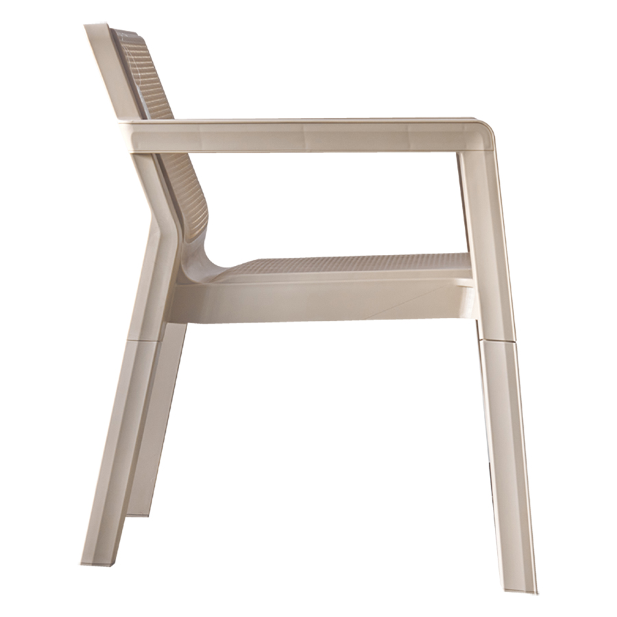 Кресло пластиковое "Palma" №571 (светло-бежевый) (И-HB)2