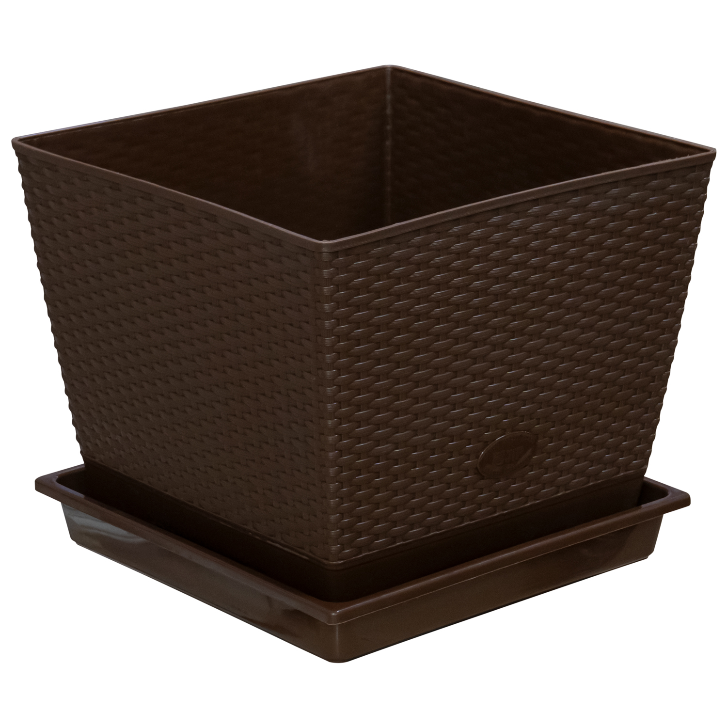 Горшок для цветов 30 л квадратный "Плетенка" (Уз-S)