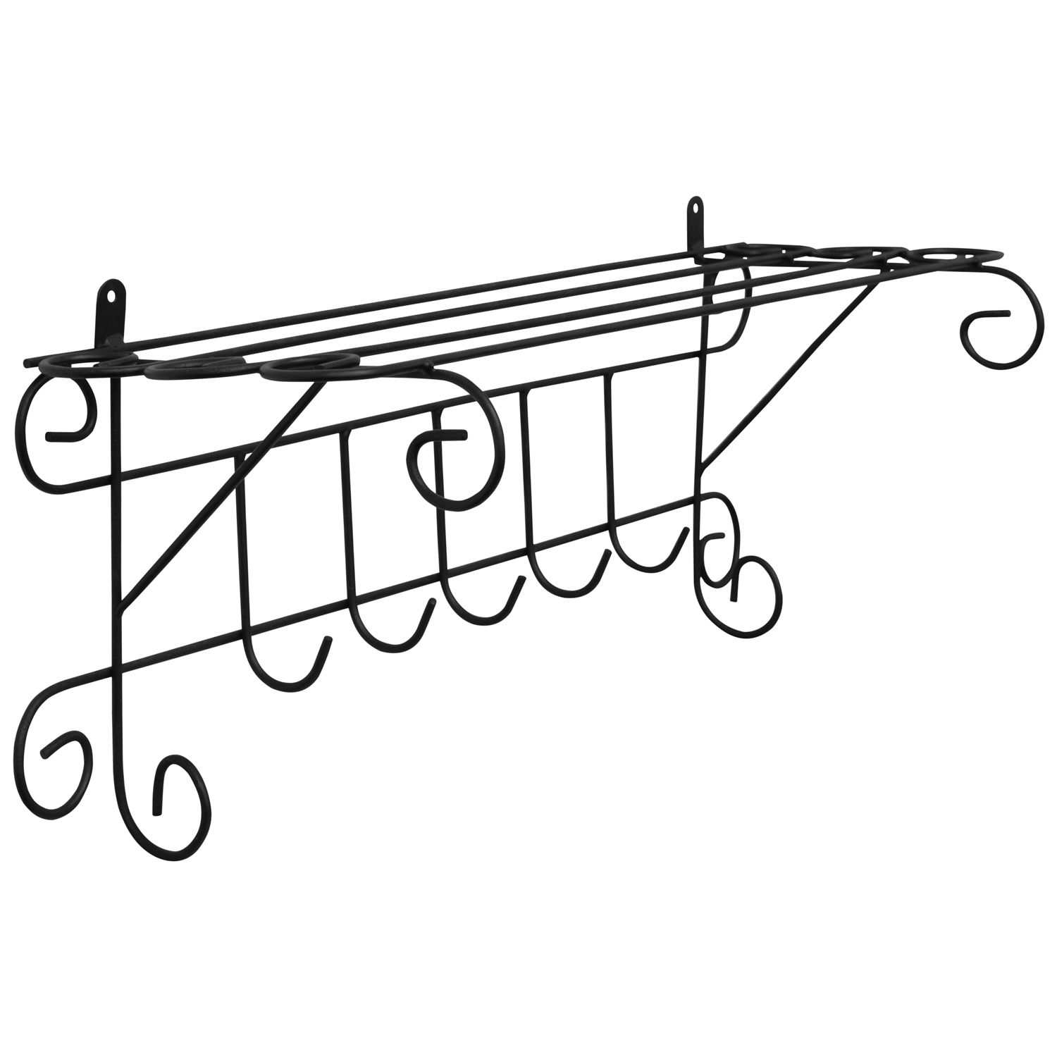 Вешалка настенная №1 с полкой для головных уборов (5 крючков)