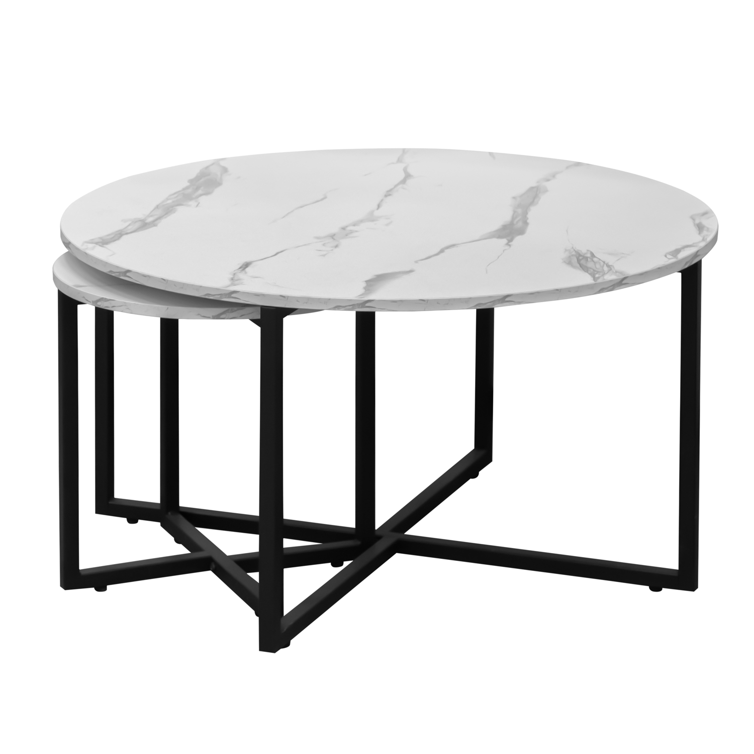 Стол журнальный №СТ8040 (белый/черный) (ВИ)1