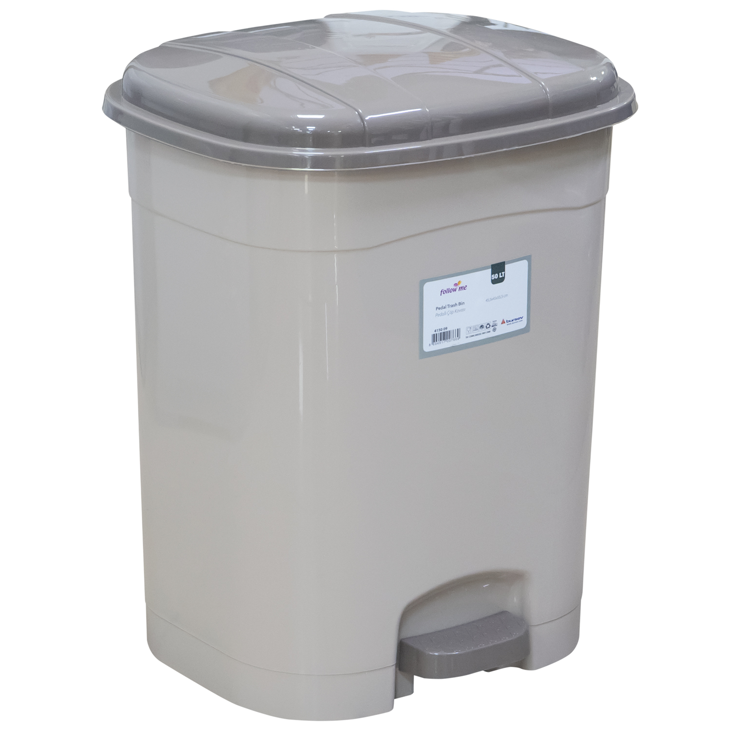 Ведро мусорное с клапаном и педалью 50 л №4150 09 (Турция)
