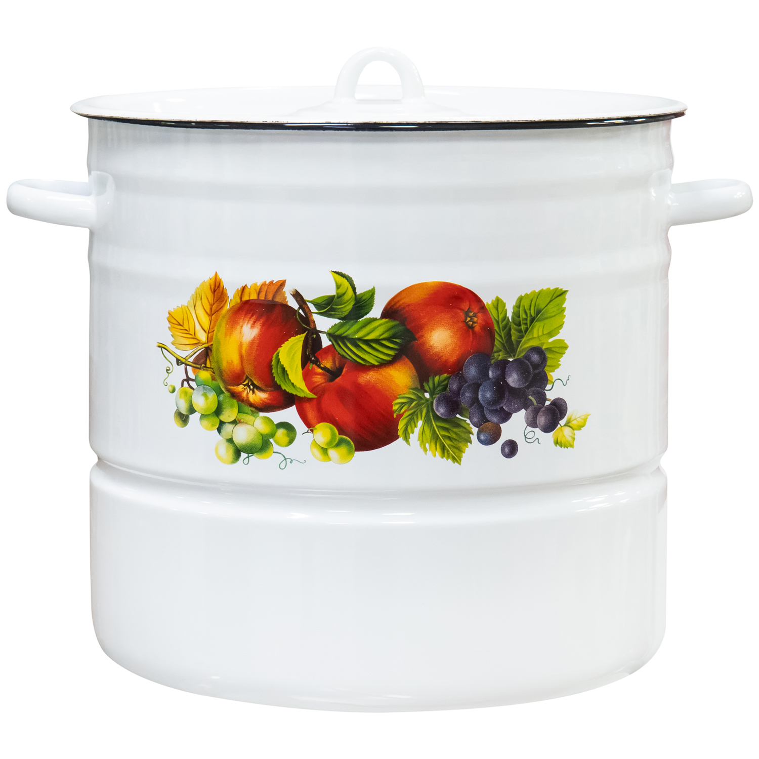 Кастрюля с крышкой 16 л с рисунком №124 (Узб)