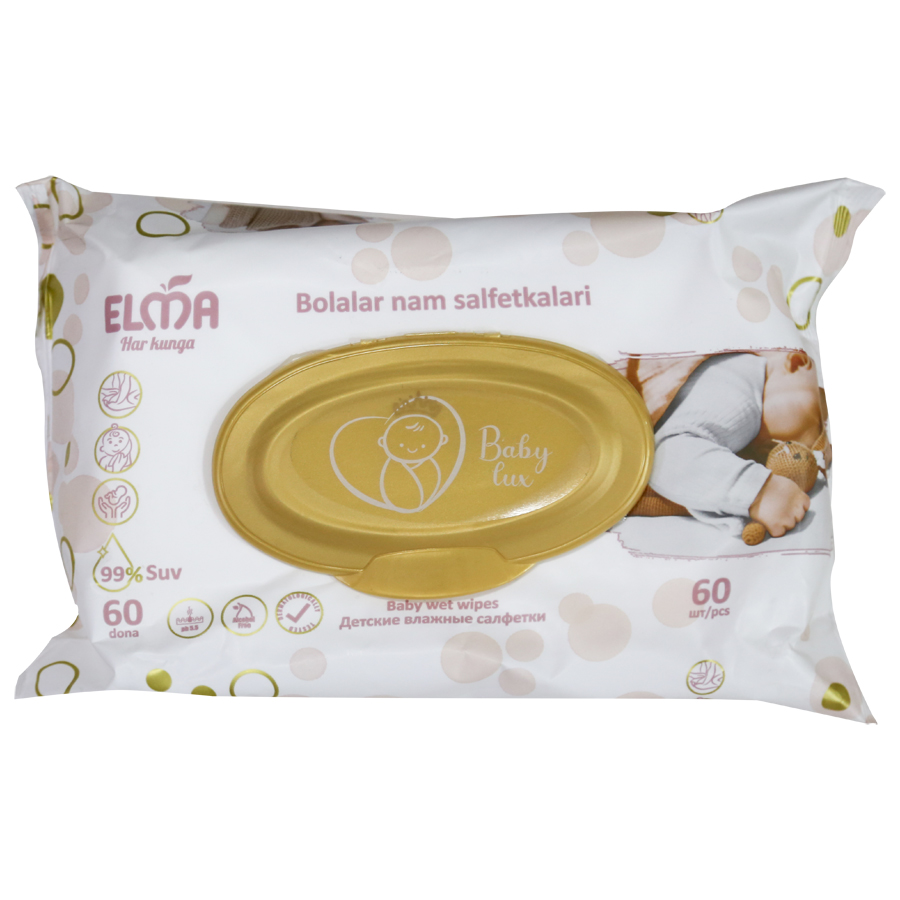Cалфетки влажные King Baby mini 60 шт. №531 Elma (Узб)
