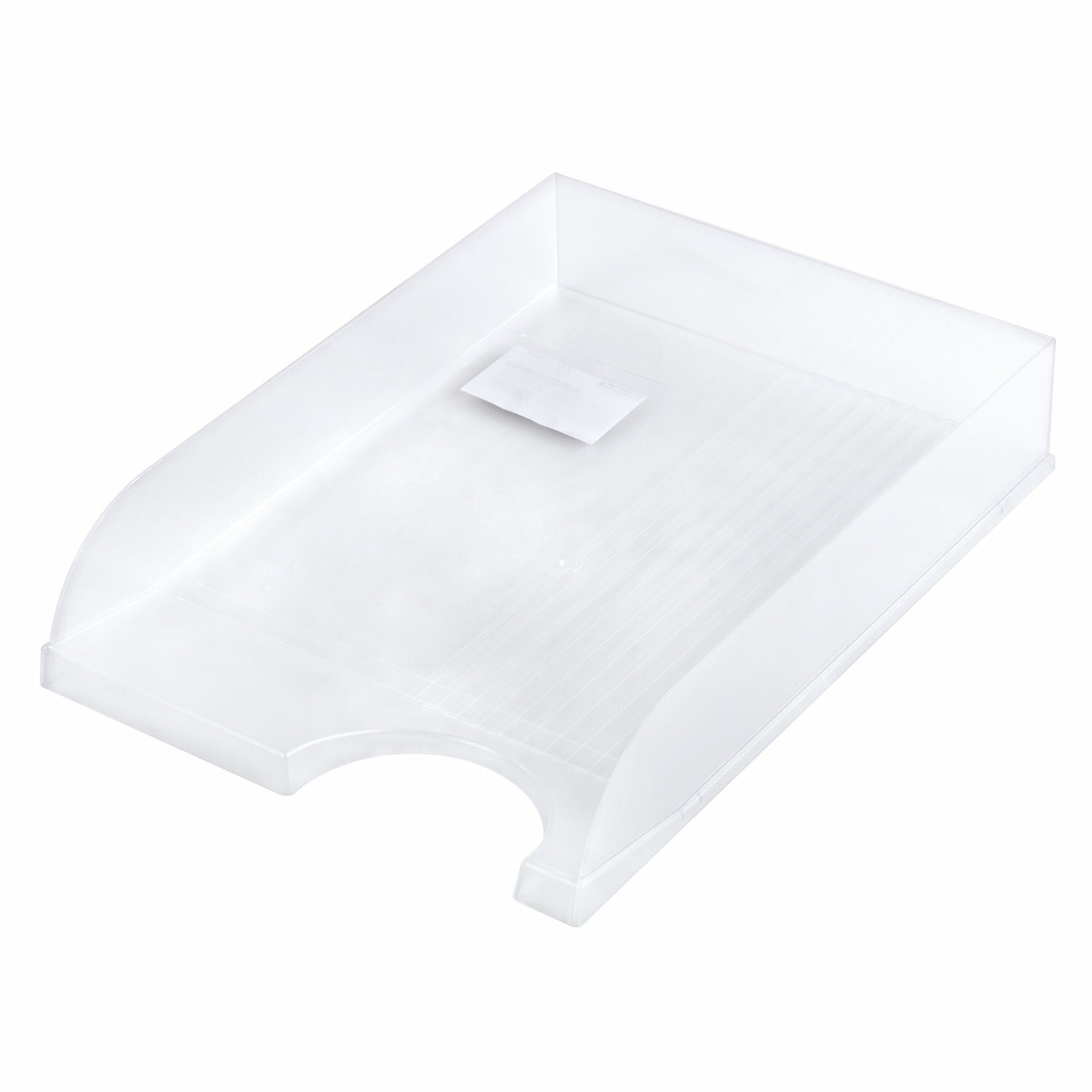 Лоток горизонтальный для бумаг BRAUBERG "Standard", 350х253х65 мм, прозрачный, 238349